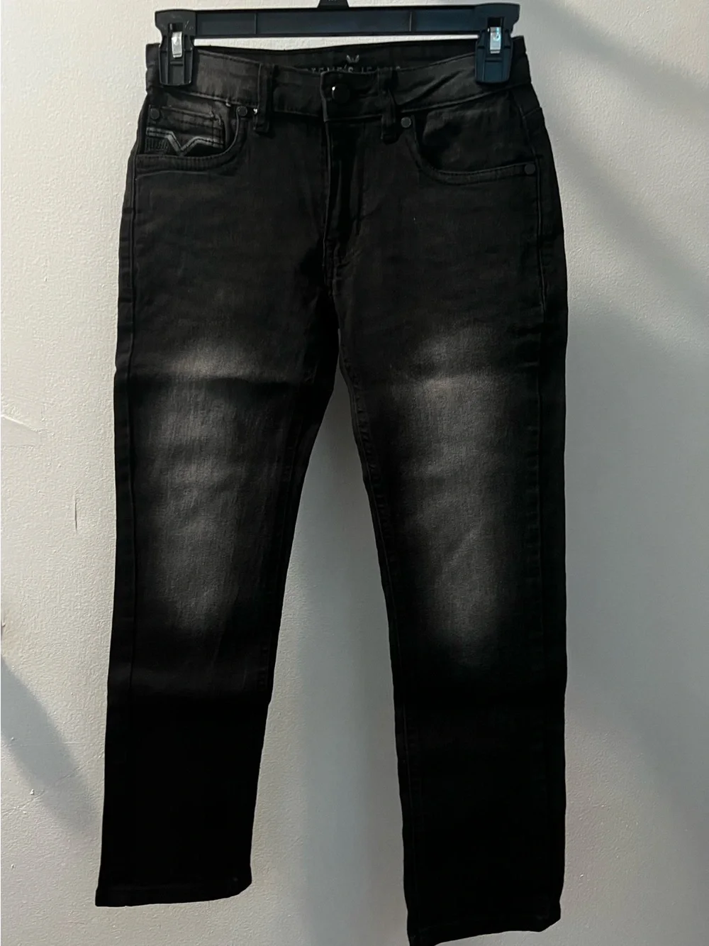 Kids Black Washed Slim Jeans